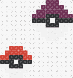 Mini Pokeball - pokeball,pokemon,series,quest,symbol,red,purple,white