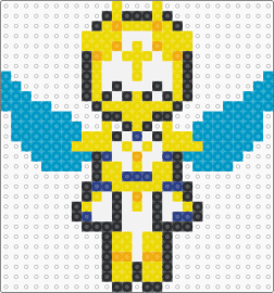 Gabriel ULTRAKILL 2 - gabriel,ultrakill,character,winged,video game,gaming,yellow,light blue