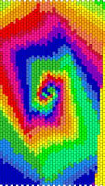 Rainbow spiral - yellow,red,teal,colorful