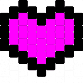 heart charm - pink,black,heart,love,charm,red,cute,easy,valentines