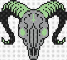 Baphomet 2 - teal,gray