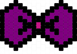 Purple bow - black,pink