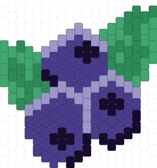 blueberries peyote stitch seed bead - purple,green