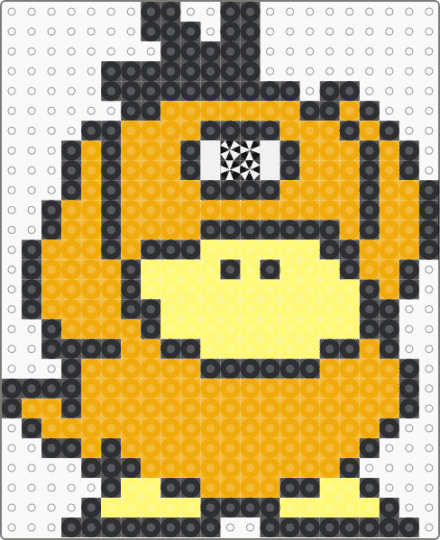 psyducklopse - psyduck,subtronics,cyclops,dj,mashup,pokemon,cartoon,video game,anime,music,gaming,orange,yellow