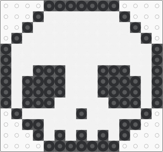 skull - black, white