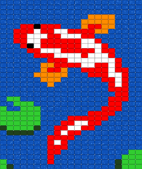 koi fish - blue