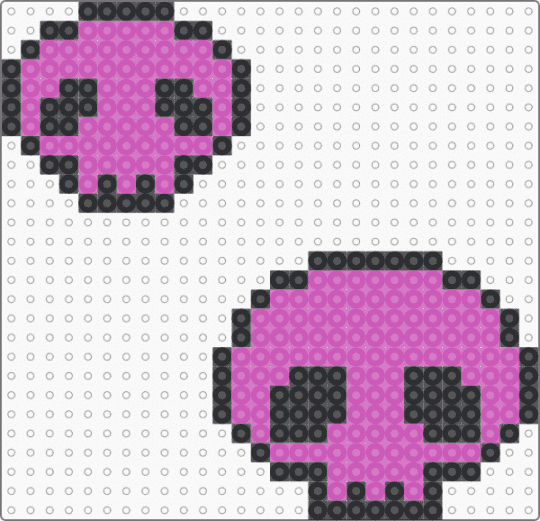 kuromi skulls (2 size) - black, pink