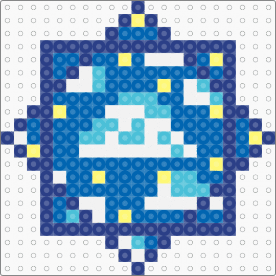 blue flowstar perler 3 - flowstar,blue