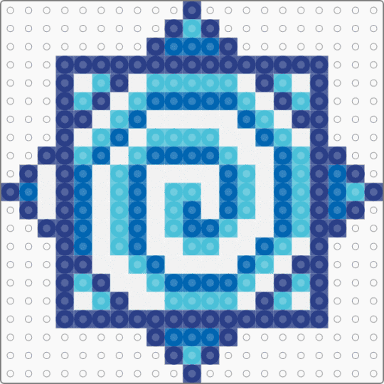 blue flowstar perler 1 - flowstar,blue,light blue