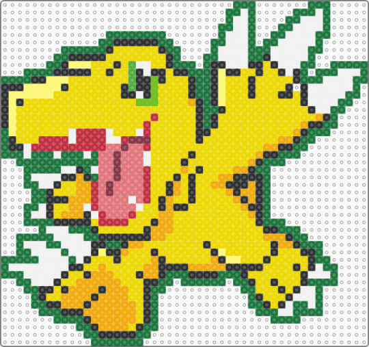 agumon - green,yellow