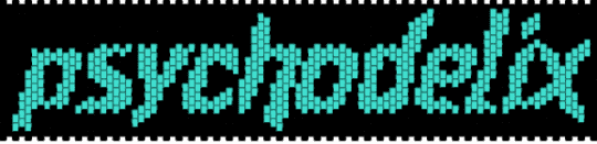 psychodelix logo - light blue,black