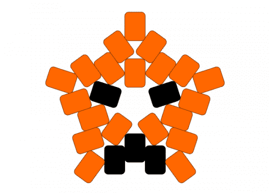 Pumpkins star - orange