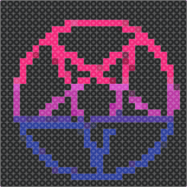 Bi Pentagram - black,pink,purple