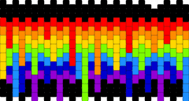Drippy rainbow cuff - red,purple