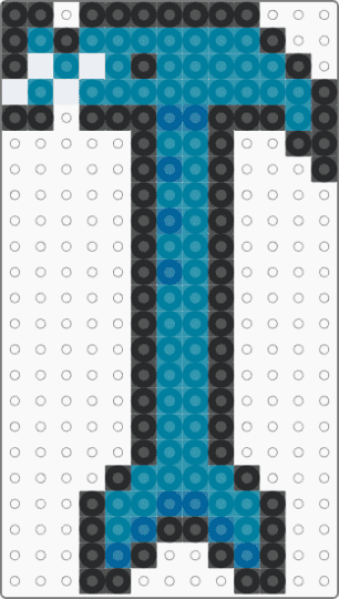 Hammerhead shark - teal,cotdhammerheadshark,hammerhead shark,shark,hammer,fusebeads,perler