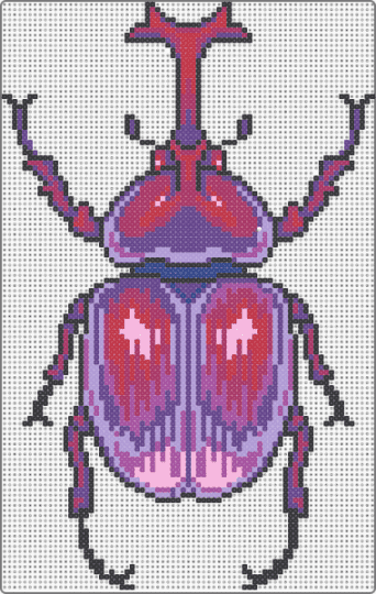 Beetle 1 - pink,purple,big bug