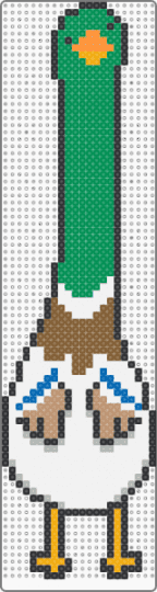 Long duck - green,duck,long