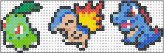 Pokémon starters gen 2 - red,green,blue,colorful,pokmon,starters