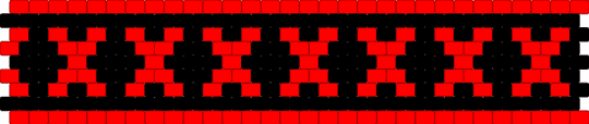 Red Xs cuff take 1 - red,black,x,edgy,emo,dark,cool
