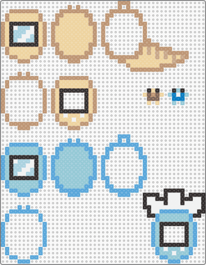 Fossilcleaning Tamagotchi Shaker! - beige,light blue