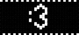 :3 colon three black and white - black,white