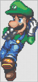 Luigi - luigi,mario,nintendo,character,video game,detailed,blue,green,tan