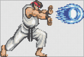 Ryu - ryu,street fighter,hadouken,discipline,warrior,karate,white,cerulean,sapphire