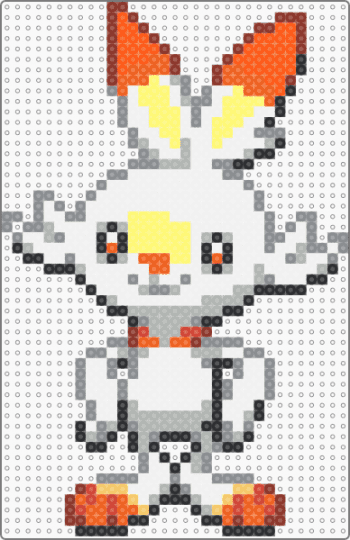 Scorbunny - white,gray,orange,beige