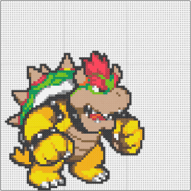 Bowser - bowser,super mario,nintendo,gaming,iconic,homage,fiery,earthy,brown,green,red