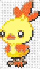 Shiny Torchic - torchic,pokemon,character,cute,chick,gaming,yellow,orange