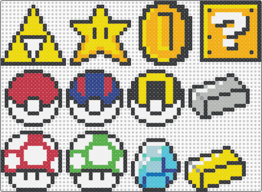 Various Video Game Magnets - yellow,red,orange