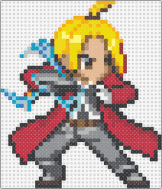 Edward Elric - edward elric,fullmetal alchemist,character,manga,anime,blonde,cloak,cape,yellow,red,gray