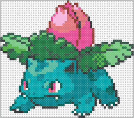 Ivysaur - ivysaur,pokemon,bulbasaur,evolution,gaming,character,flower,teal,green,pink