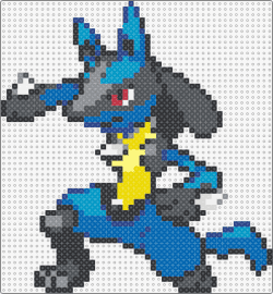 Lucario - lucario,pokemon,character,gaming,blue,black,yellow