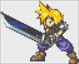 Cloud Strife - spiky-haired,swordsman,final fantasy,video game,sword,character,adventure,gaming