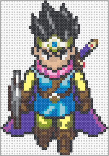 Dragon Quest Hero - brown,gray,yellow,light blue,colorful