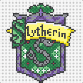 Slytherin - slytherin,harry potter,crest,emblem,badge,serpent,ambition,cunning,elegance,green,purple,yellow