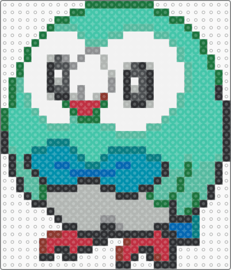 Shiny Rowlet - teal