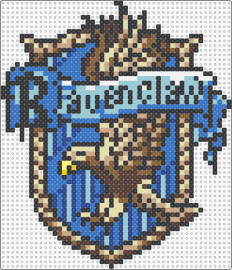 Ravenclaw - ravenclaw,harry potter,wizard,movie,book,crest,eagle,house pride,blue,tan