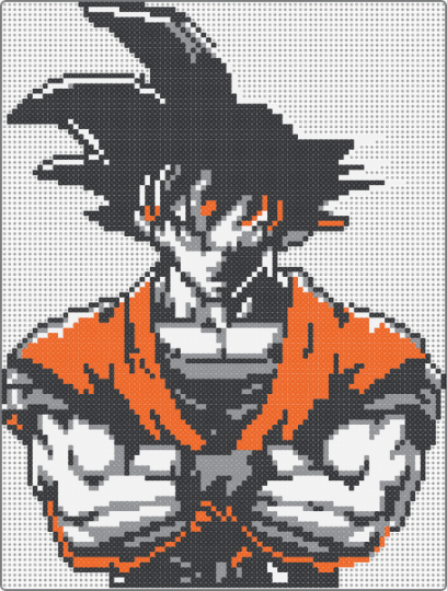 Adult Goku - black,gray,orange