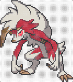 Lycanroc (Midnight Forme) - lycanroc,pokemon,character,gaming,evolution,rockruff,red,beige