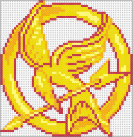 Hunger Games - hunger games,mockingjay,symbol,emblem,gold,yellow,bold tones