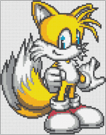 Tails the Fox - tails,sonic the hedgehog,character,video  game,sega,yellow,white