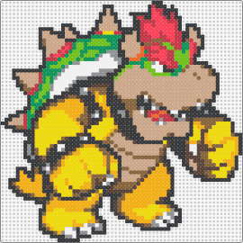 Bowser - bowser,super mario,nintendo,gaming,fiery,earthy,brown,green,red