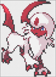 Shiny Absol - absol,pokemon,character,gaming,white,red