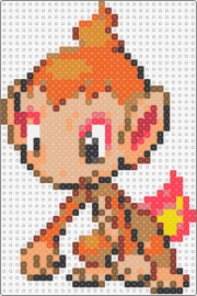 Chimchar - chimchar,pokemon,character,gaming,fiery,flame,monkey,chimpanzee,orange,tan