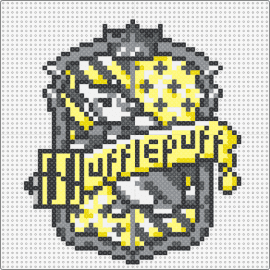 Hufflepuff - hufflepuff,harry potter,crest,emblem,badge,badger,loyalty,fairness,dedication,gray,yellow