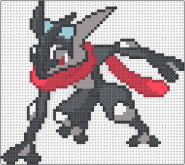 Shiny Greninja - greninja,pokemon,character,gaming,gray,red