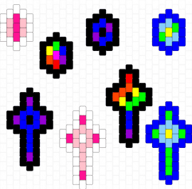 rosaries - pink,purple