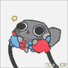 Pebbles!!! (Dandy's world) - white,gray,red,light blue,colorful,dandys world,dog,rock,pebbles